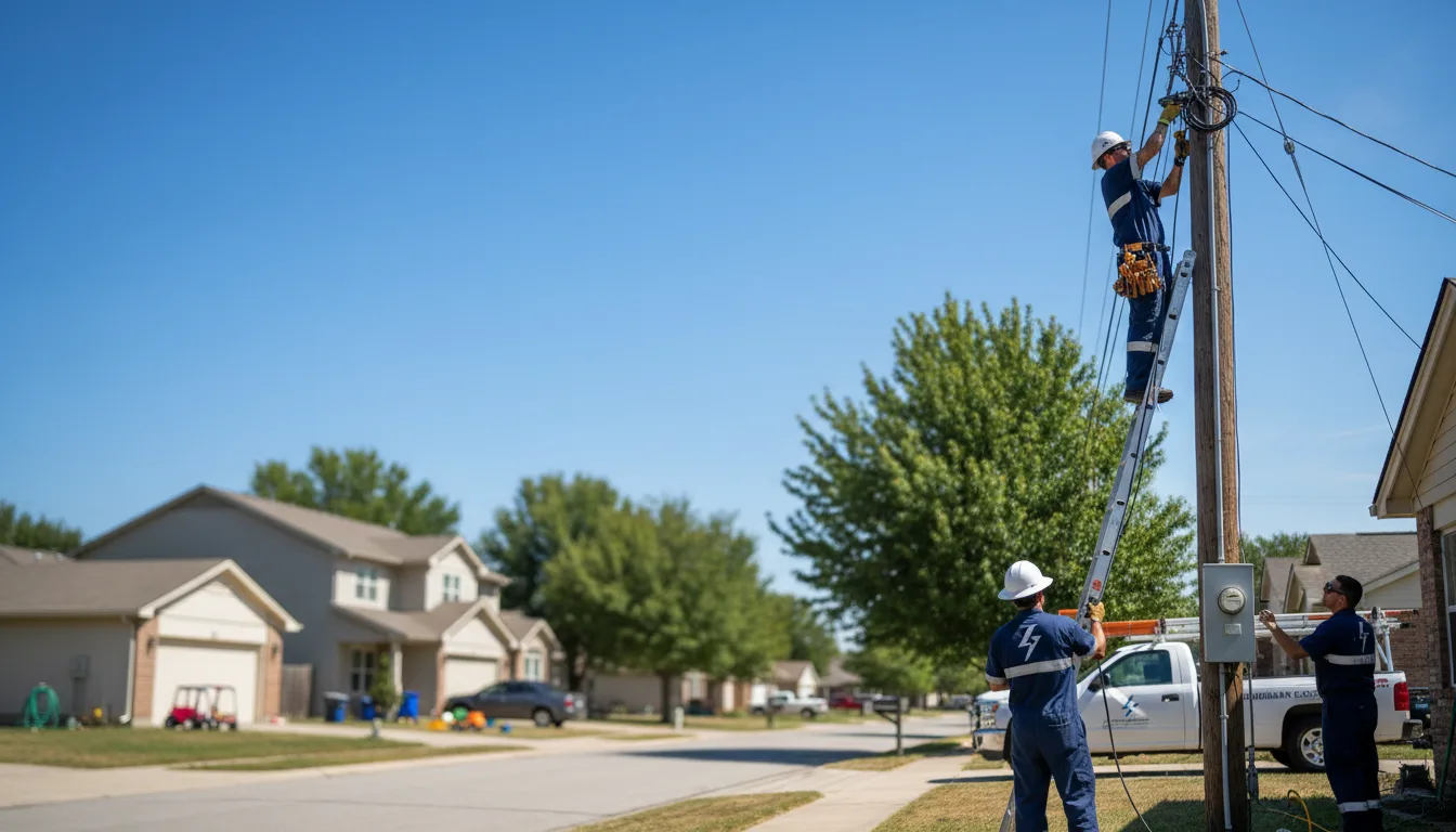 Residential electrician providing installation services in Temple, ME